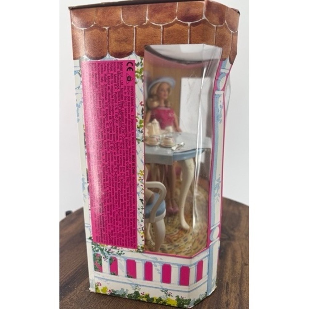Vintage NEW Mattel Barbie Tea Time Gift Set Pink Floral Dress Bear Bunny - Picture 9 of 12